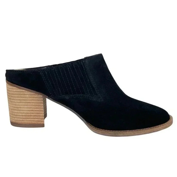 Aqua College Nan Black Suede Leather Waterproof Womens Mules - Picture 3 of 15